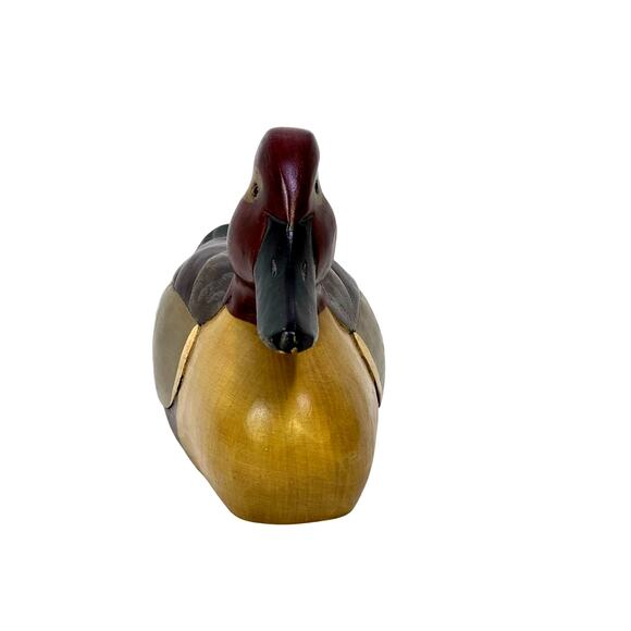 Hand Carved Painted Vintage Wooden Duck Decoy Philippines Exceptional Details - Picture 4 of 9